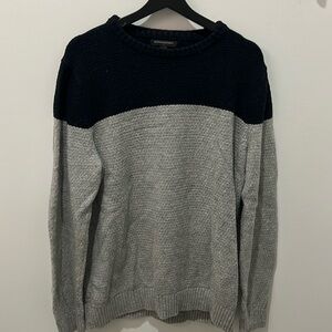 Men's Banana Republic Two-Tone Sweater - Navy and Gray